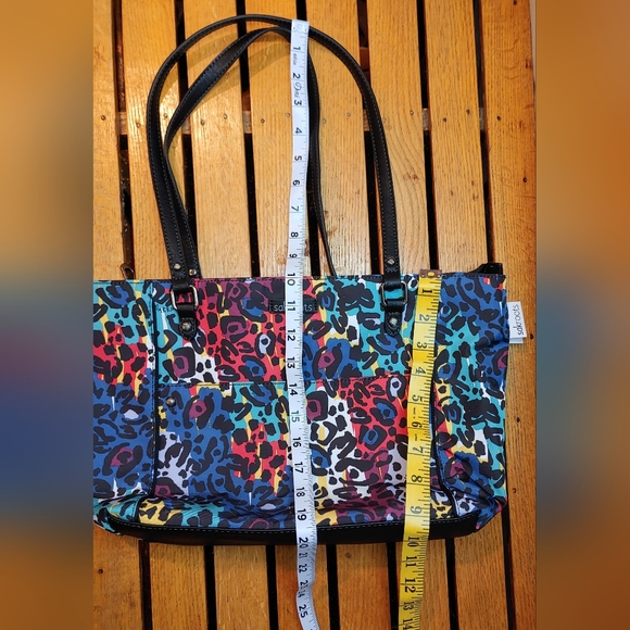 Sakroots Artist Circle Metro Tote Multi-Colored Leopard Style Print NWT - Picture 15 of 16